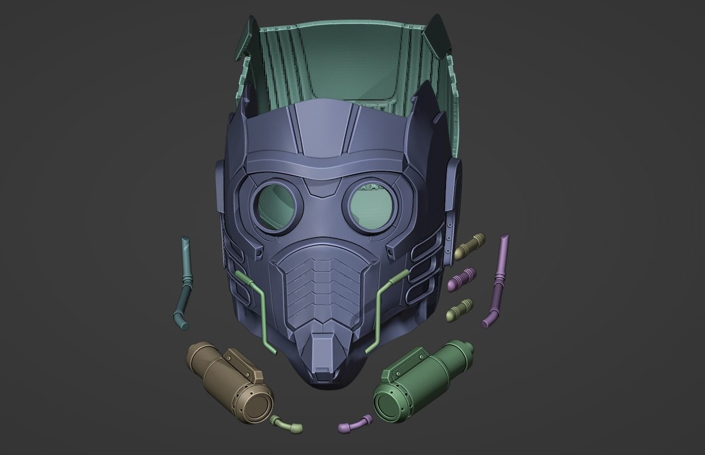 Star-Lord Helmet from Guardians of the Galaxy 3D print model_9