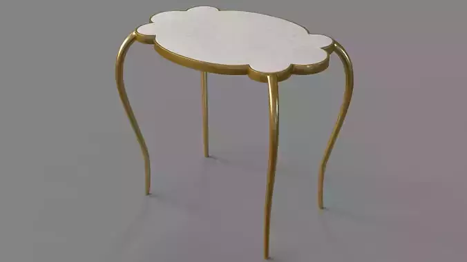 Small Flora Side Table Gold-Amber