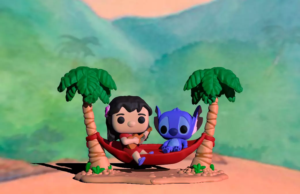 Funko Lilo Y Stitch en Hamaca 3D print model_0