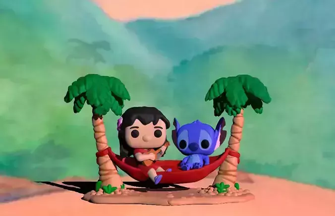 Funko Lilo Y Stitch en Hamaca 3D print model