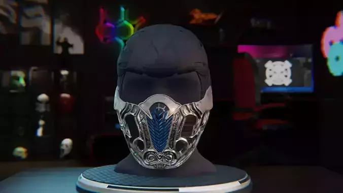 3D File of Sub-Zero Mask from Mortal Kombat Movie 2021