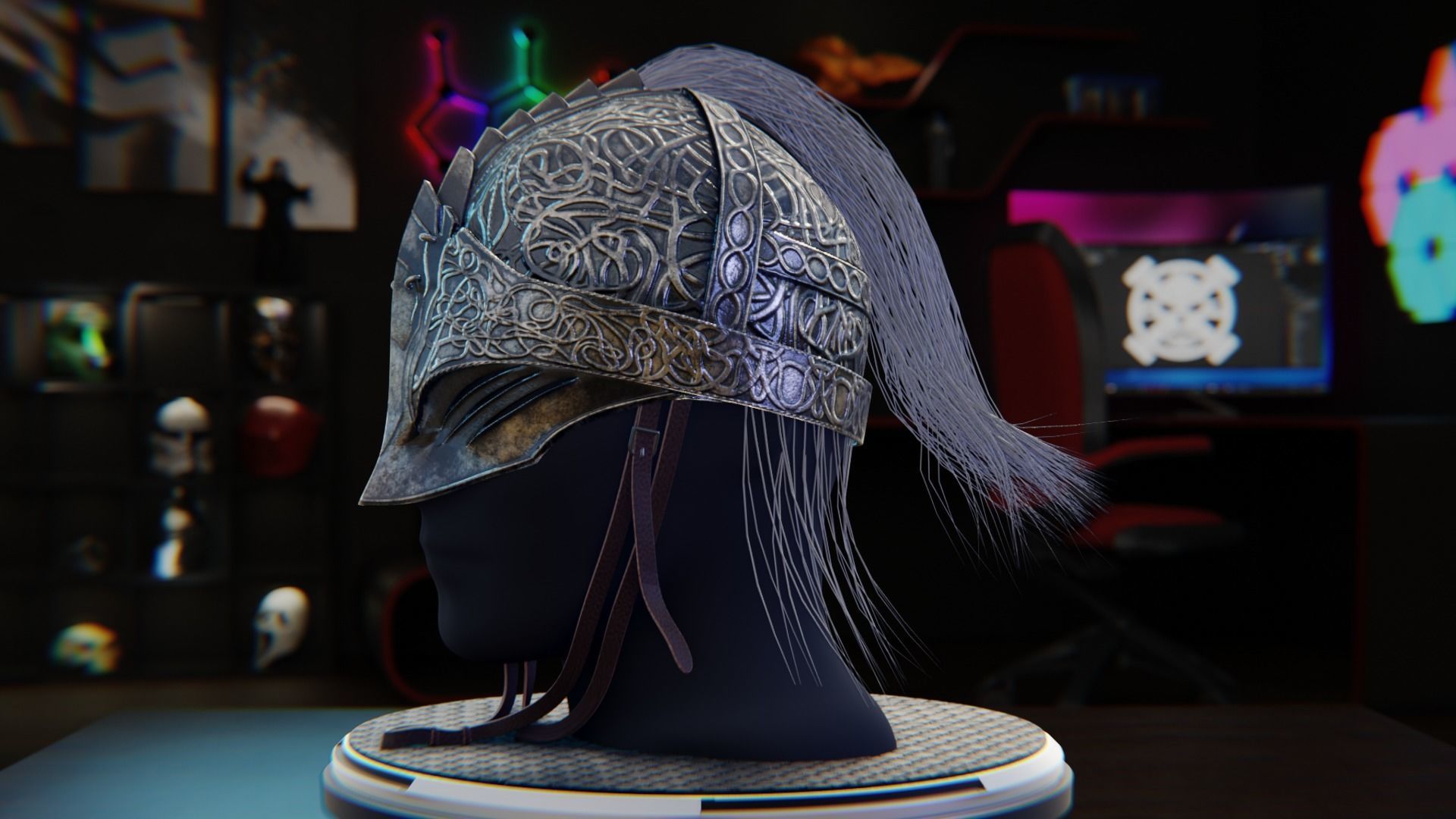 Tarnished helmet from Elden Ring 3D print model_1