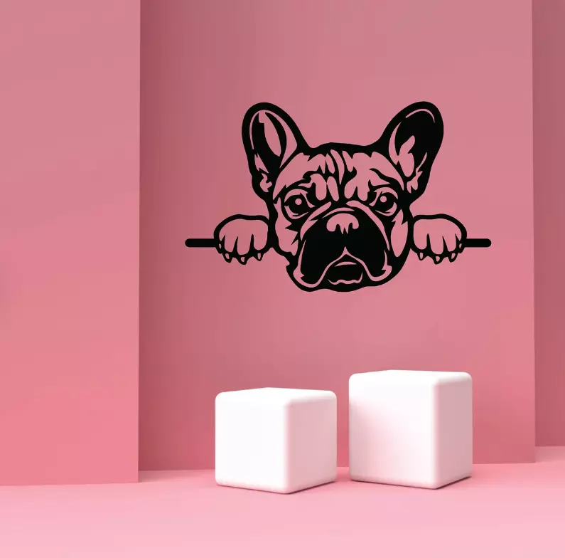 FRENCH BULLDOG WALL DECORATION 3D print model_0