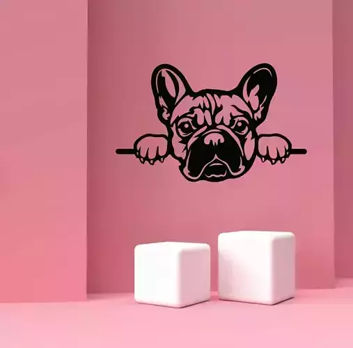 FRENCH BULLDOG WALL DECORATION 3D print model