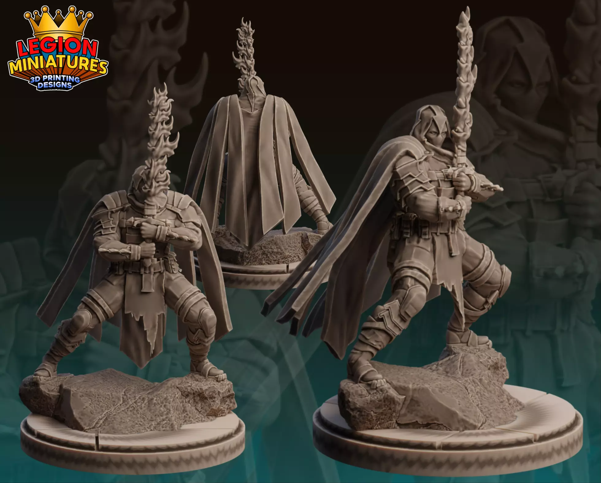 Marvel crisis protocol azrael presupported included 3D print model