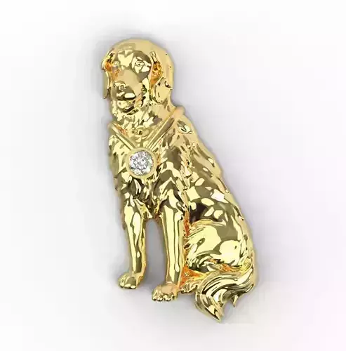 201109 Pendant Golden retriever 35mm height