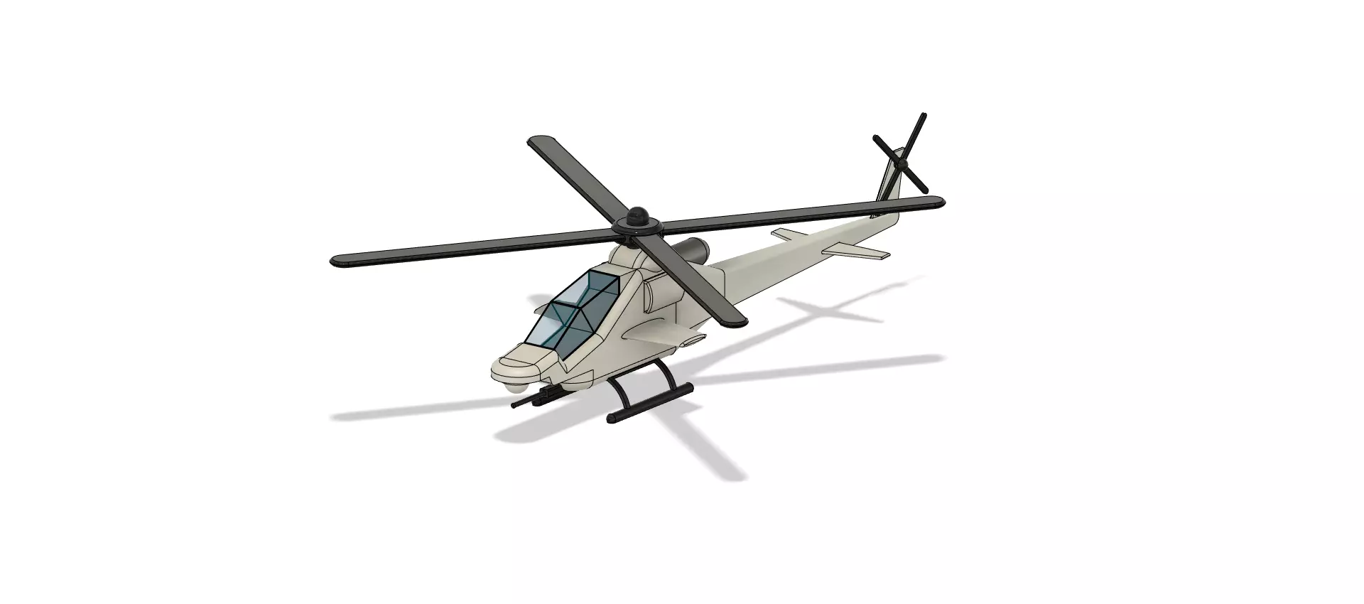 3D Printable Attack Helicopter 3D model