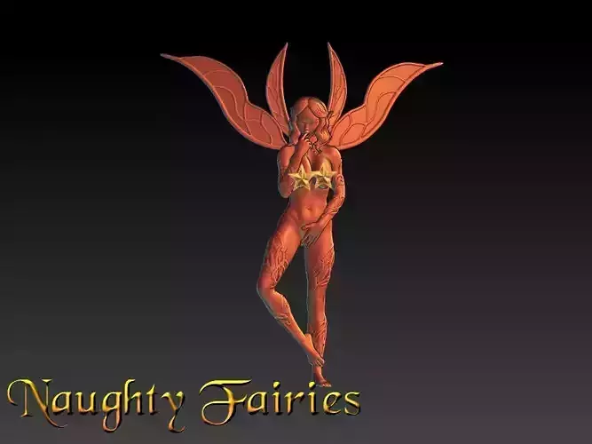 nsfw Naughty fairies - Aurora - erotic miniature 75 mm  3D print model