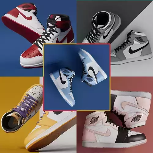 AirJordan 1 Retro HighOG Low-poly 3D model