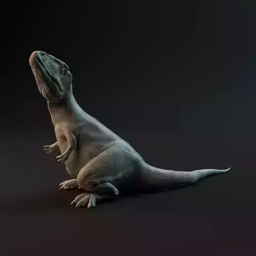 Carcharadontosaurus hatchling sitting - pre-supported 3D print model