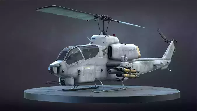 AH-1W Super Cobra Low-poly 3D model