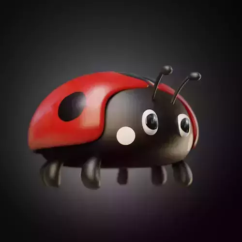 Cartoon Ladybug Low-poly 3D model