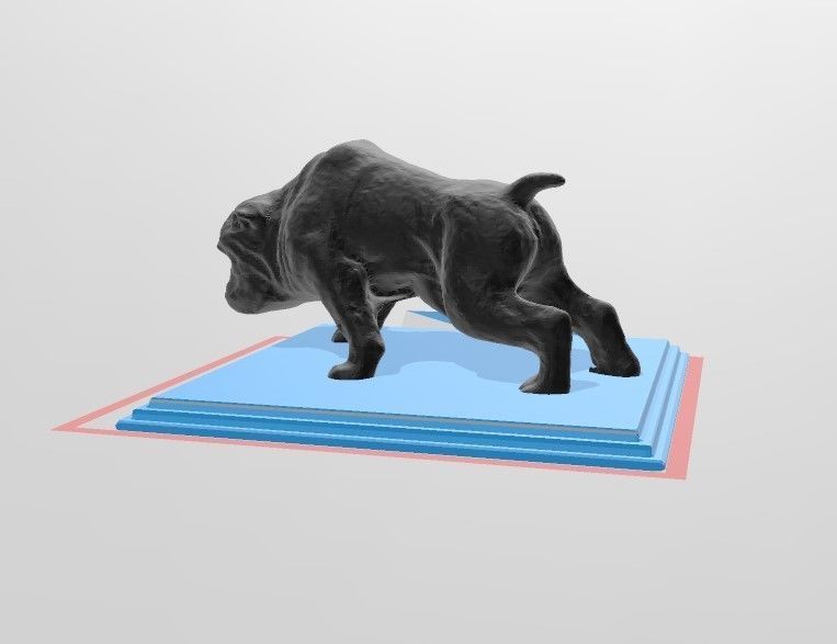 Bulldog Memorial Digital STL 1 3d Printable Dog 3D Model 3D print model_2