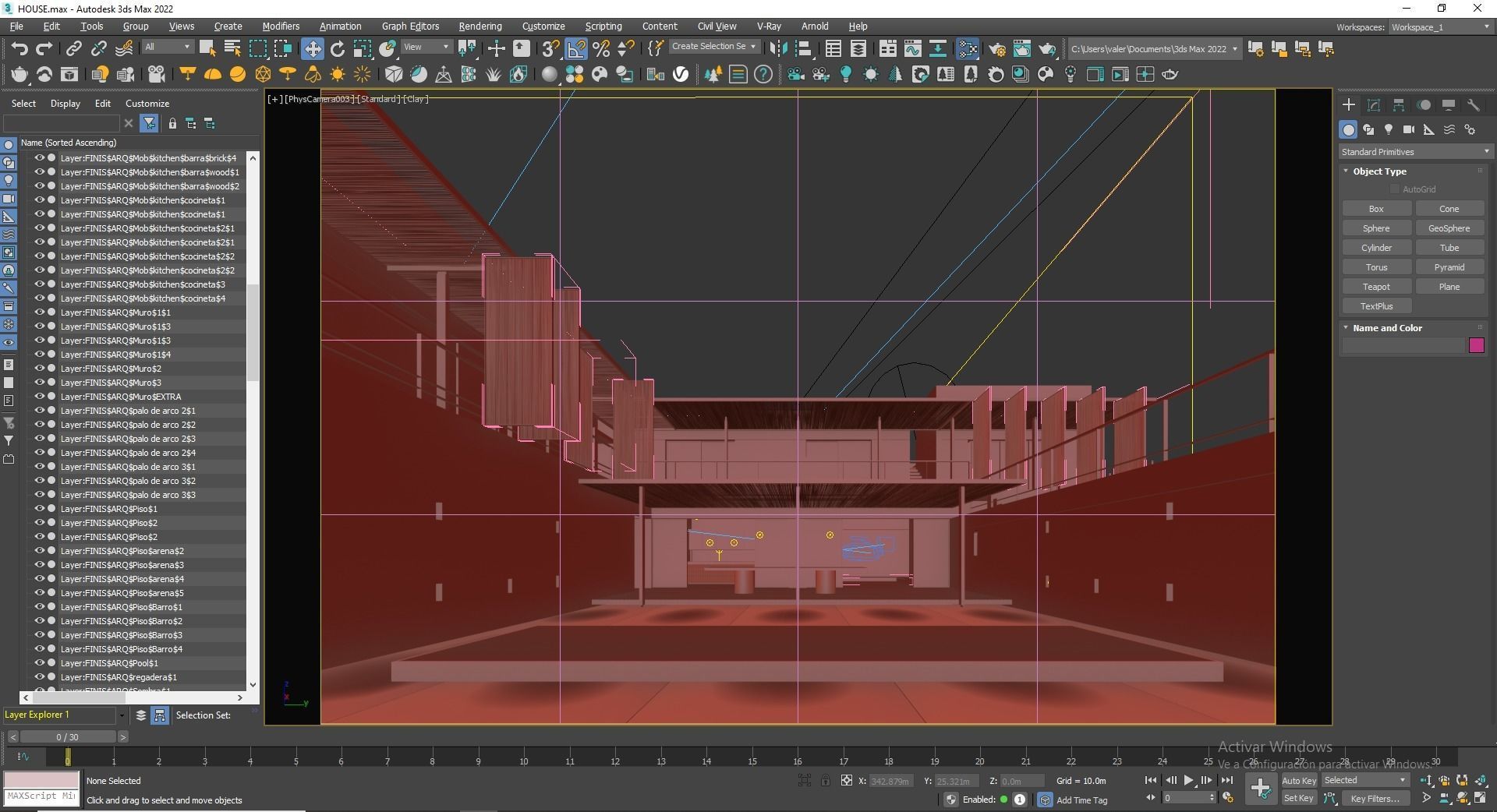House concrete with pool 3D model_18