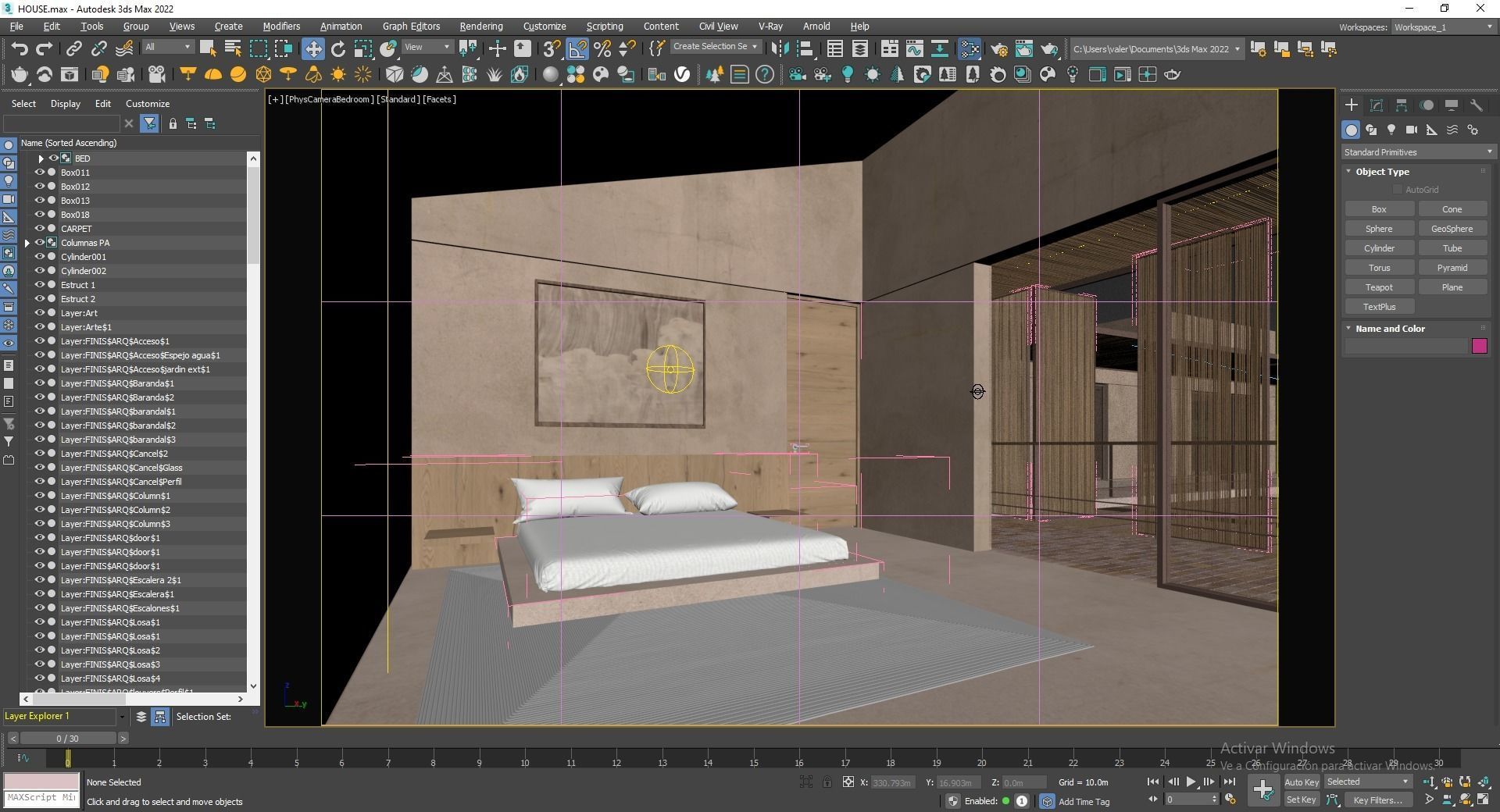House concrete with pool 3D model_19