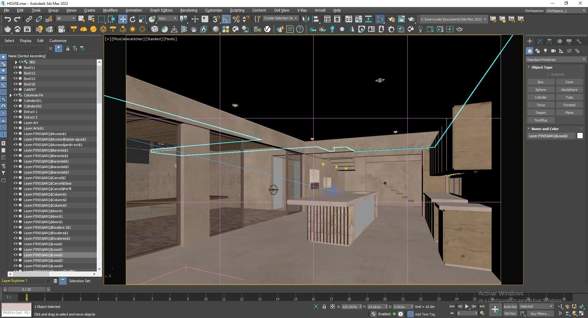 House concrete with pool 3D model_20