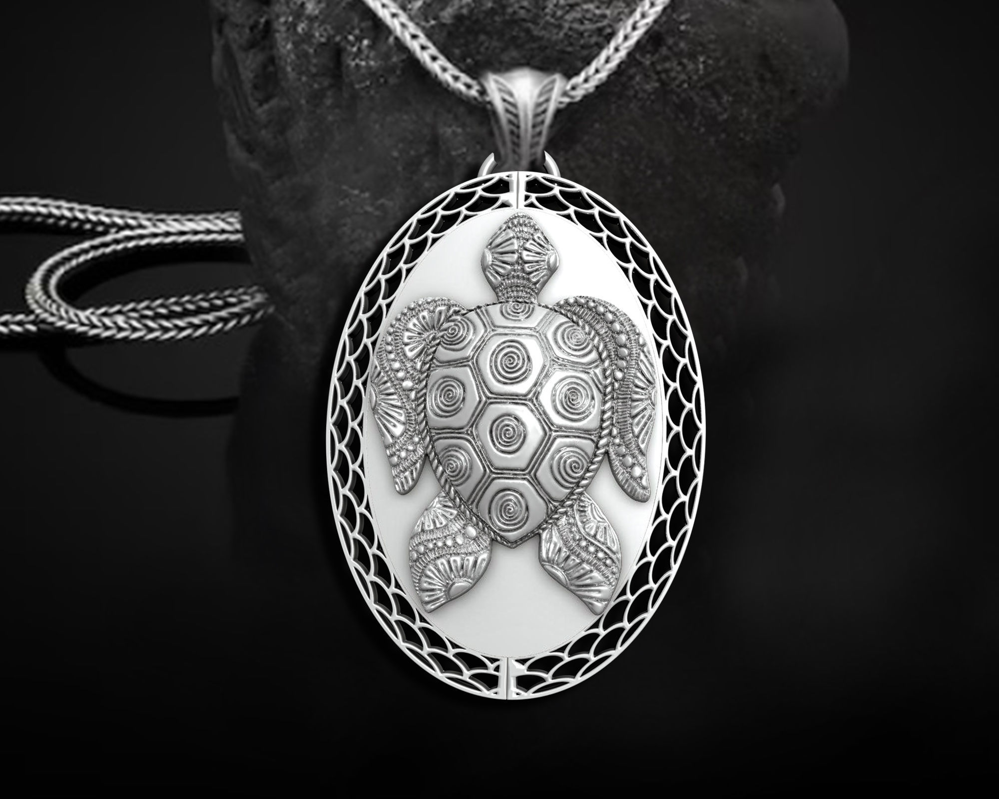 Turtle  Pendant   3D print model_11