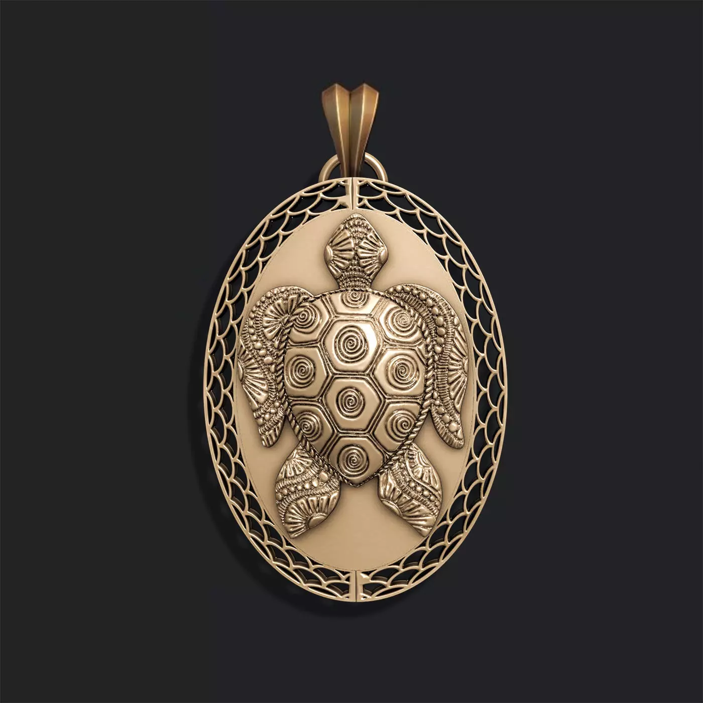 Turtle  Pendant   3D print model_0