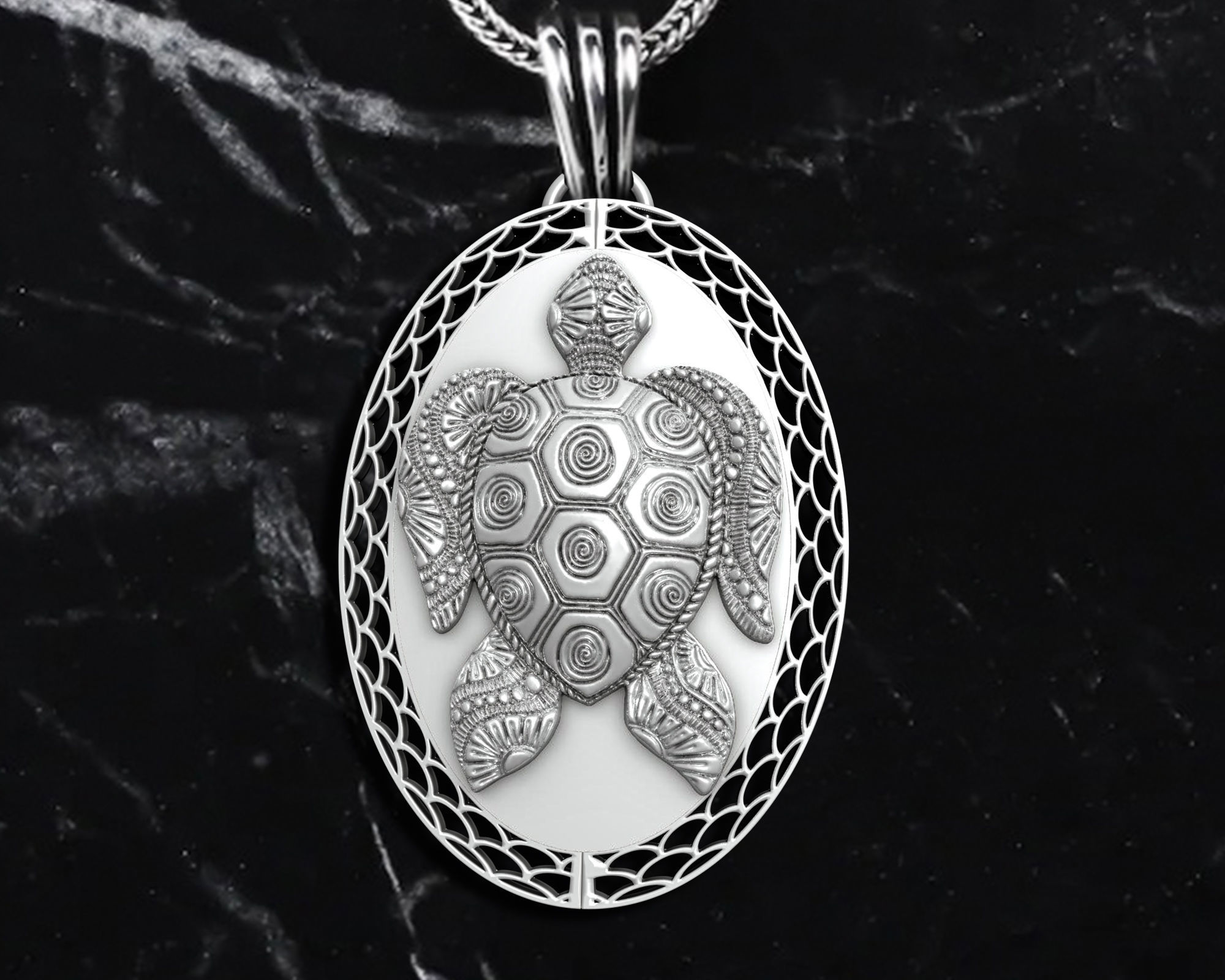 Turtle  Pendant   3D print model_1