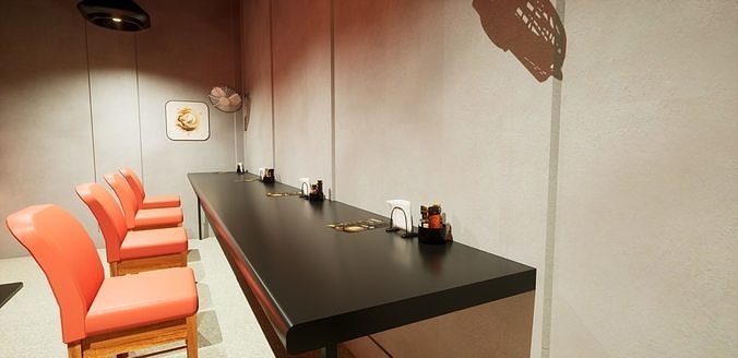 Ramen Shop Low-poly 3D model 5