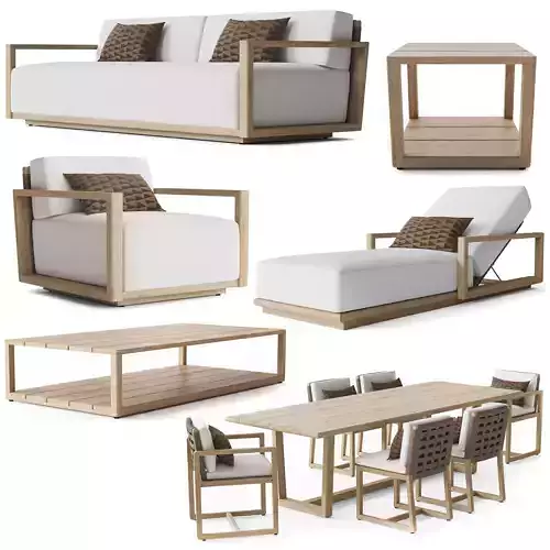 Set BELIZE Restoration Hardware 3D model