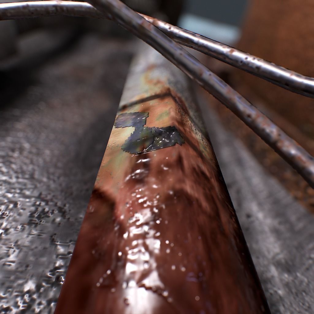 Old Industrial Ventilation Low-poly 3D model_11