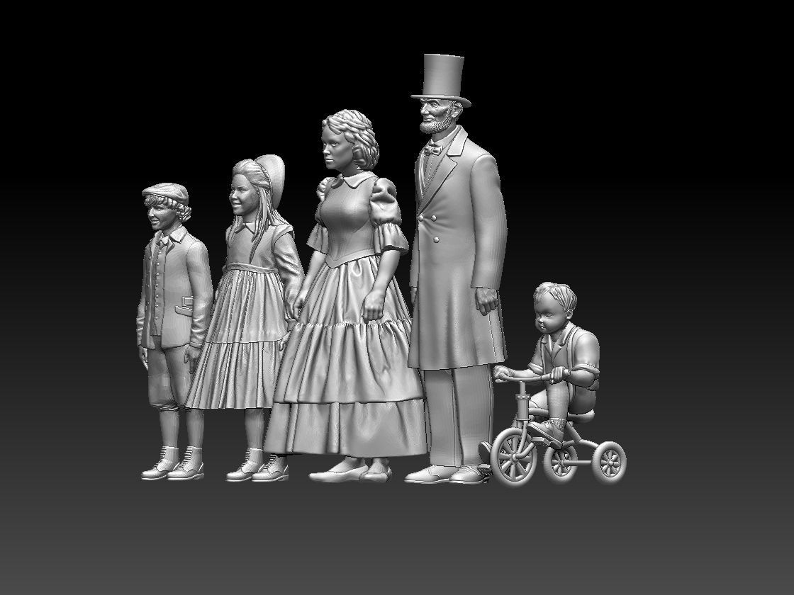 FAMILY lincoln 3D print model_2