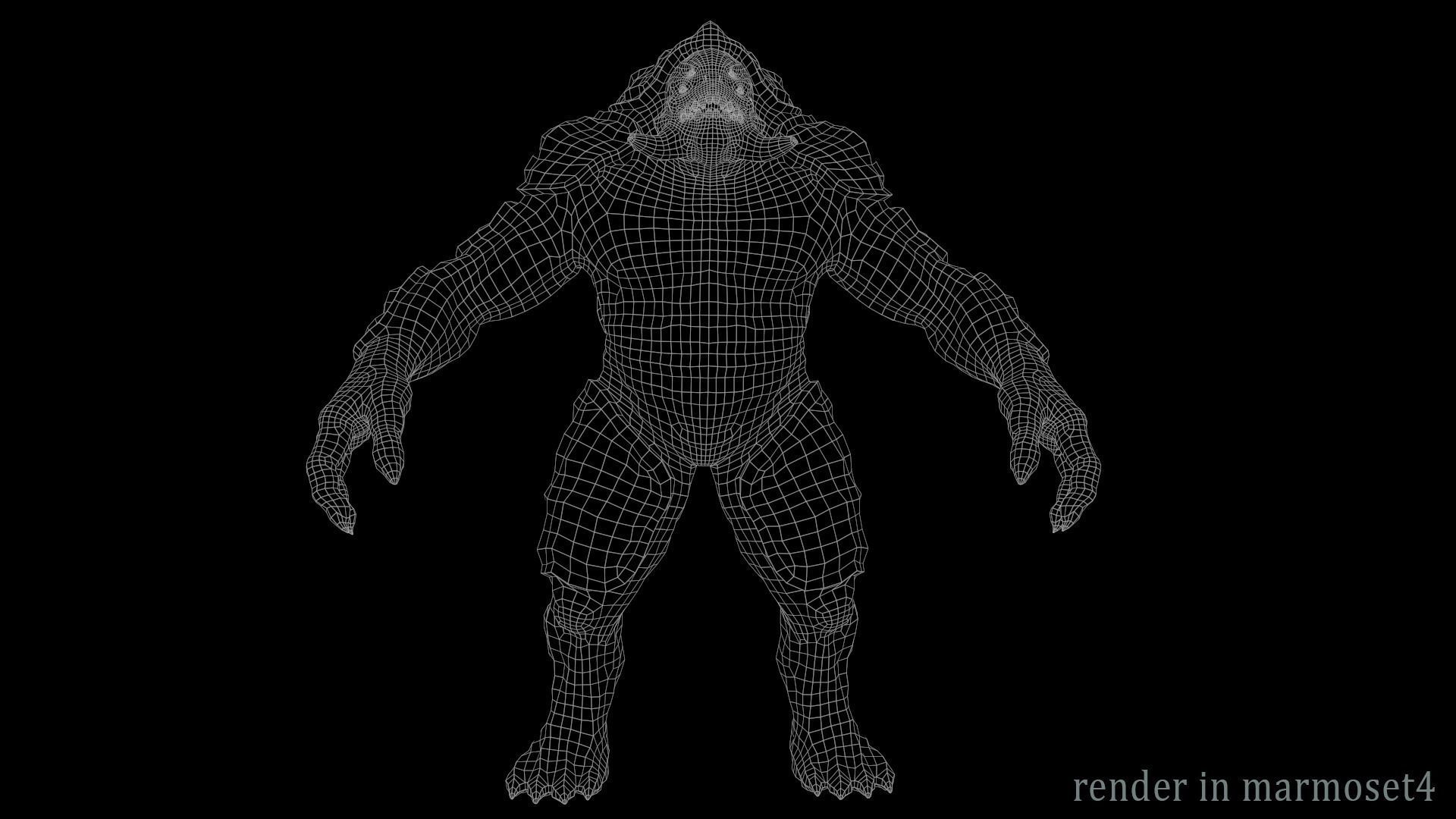 Turtle monster - Game Ready Low-poly 3D model_11