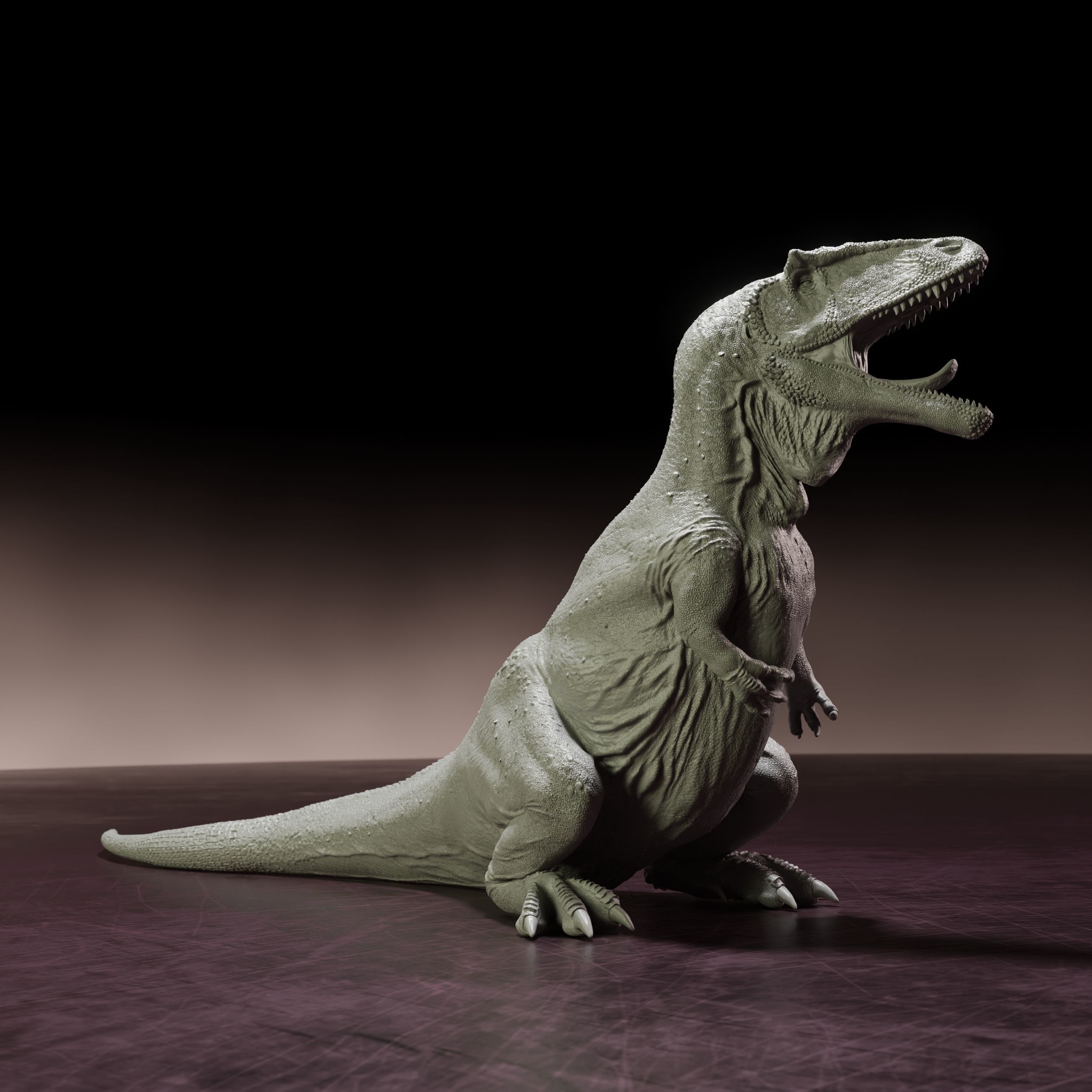 Carcharadontosaurus jawn - pre-supported dinosaur 3D print model_1
