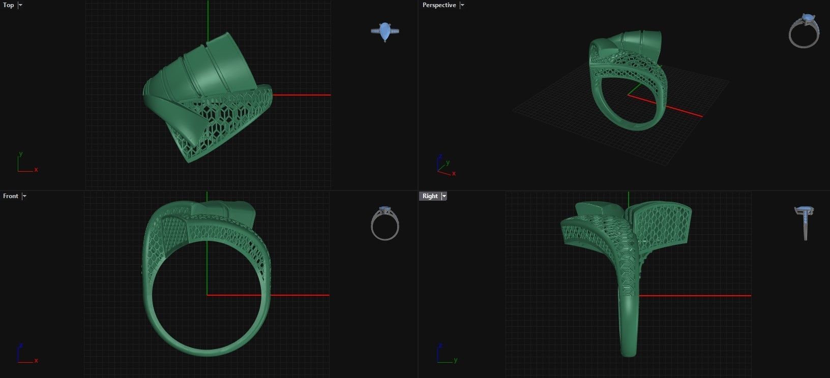 fusion ring 3D print model_1