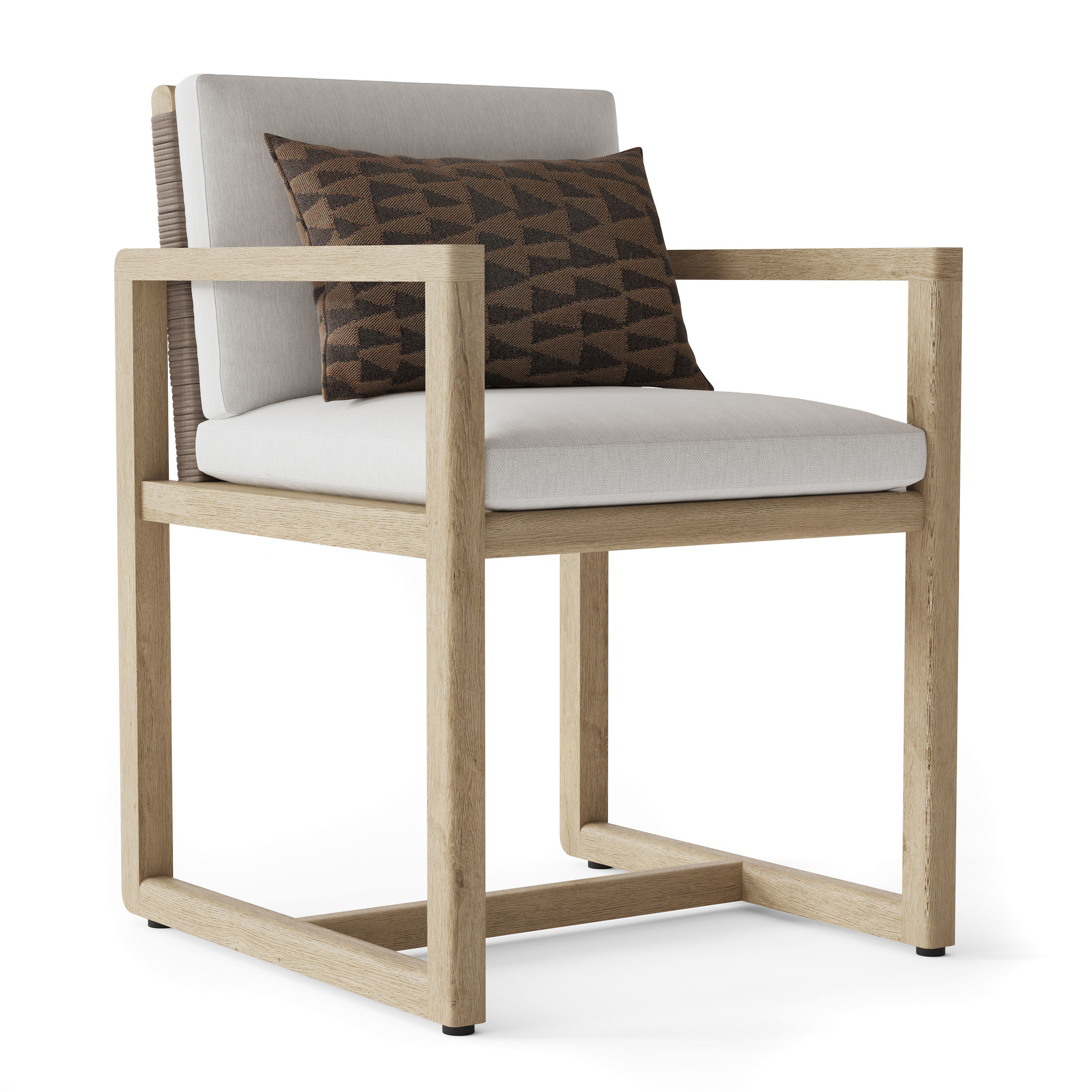 BELIZE TEAK RECTANGULAR DINING TABLE 3D model_8