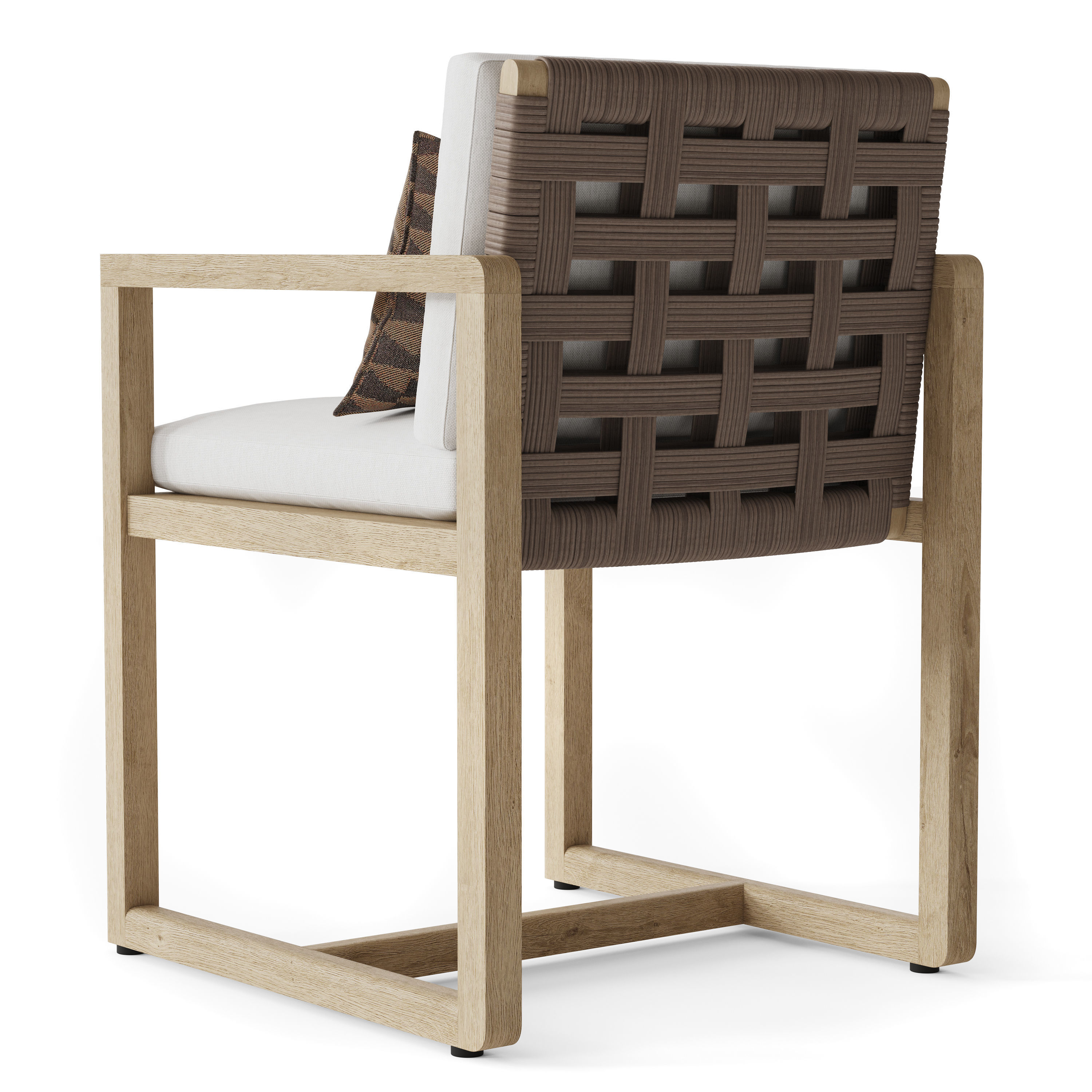 BELIZE TEAK RECTANGULAR DINING TABLE 3D model_7