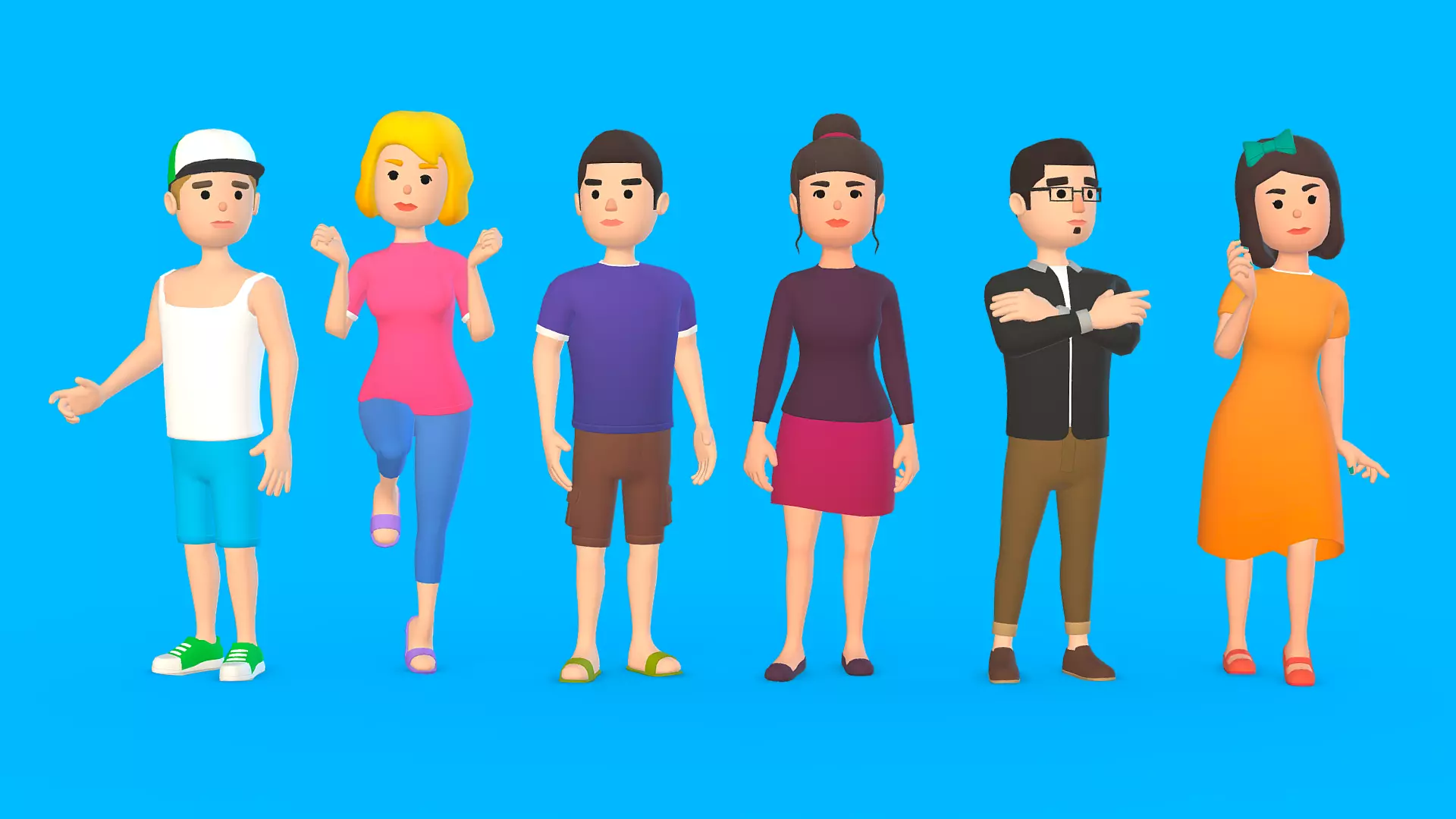 HYPER CASUAL CHARACTERS VOL 4 Low-poly 3D model