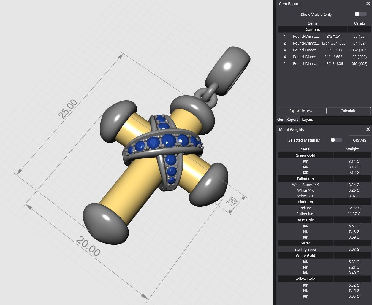 Cross Pendant 6 3D print model_7