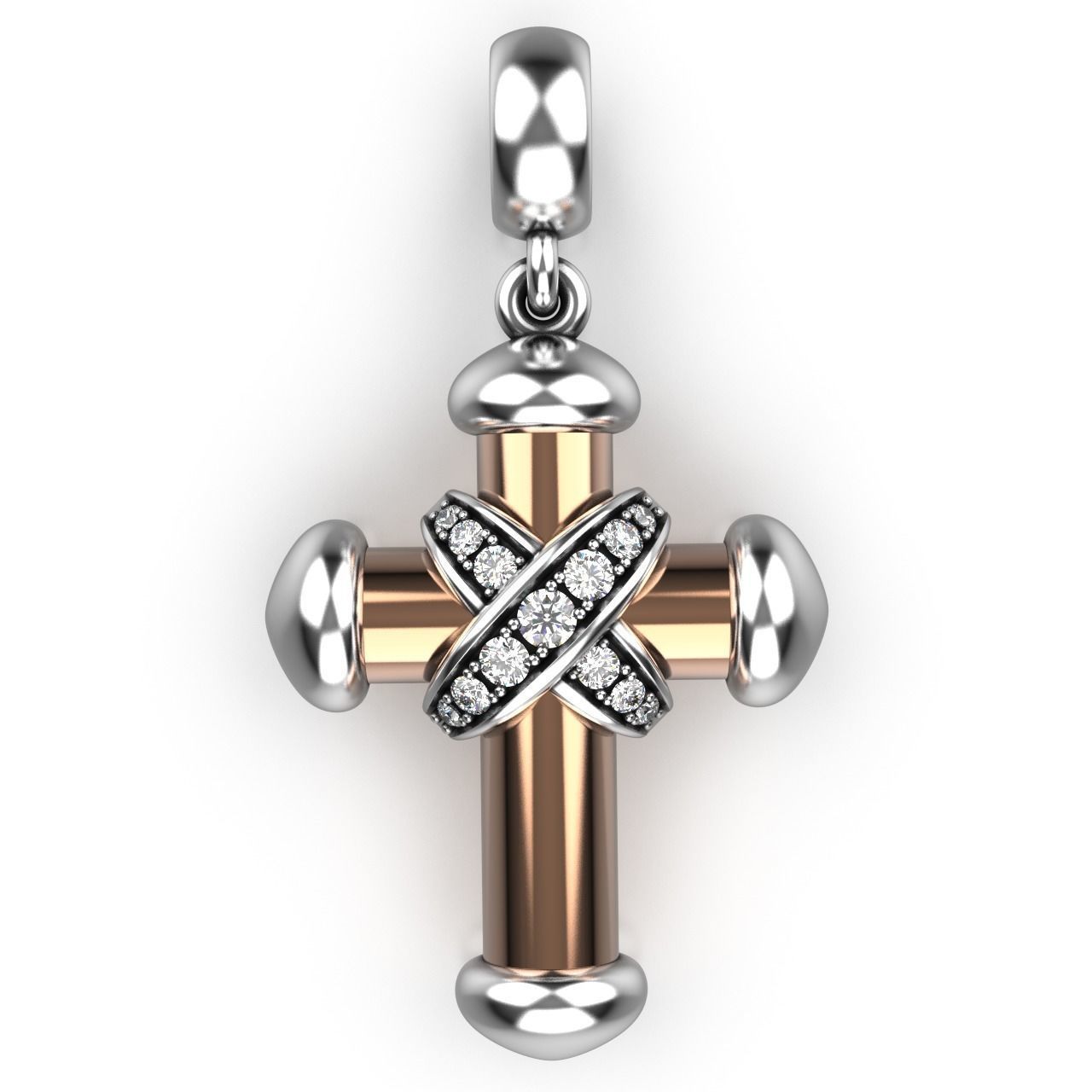 Cross Pendant 6 3D print model_1