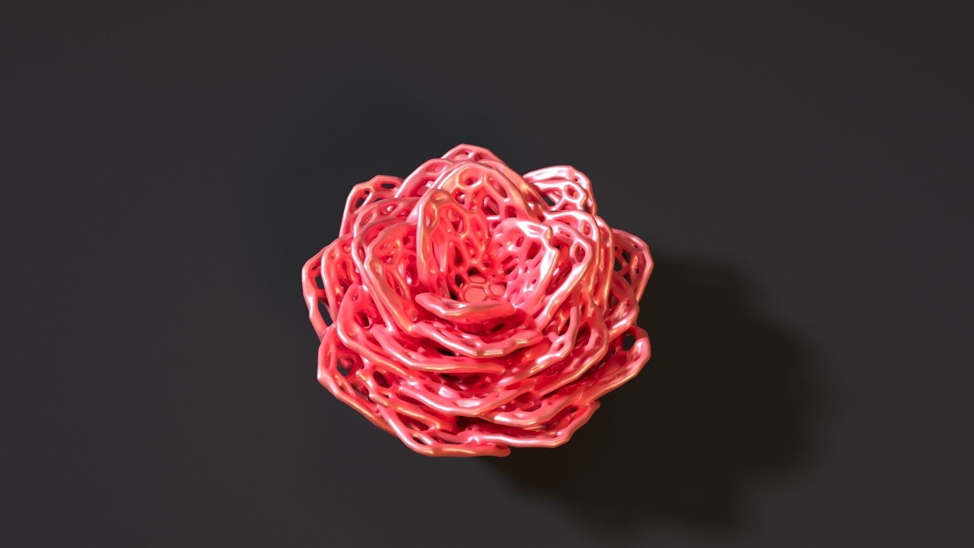Rose voronoi 3D print model_9