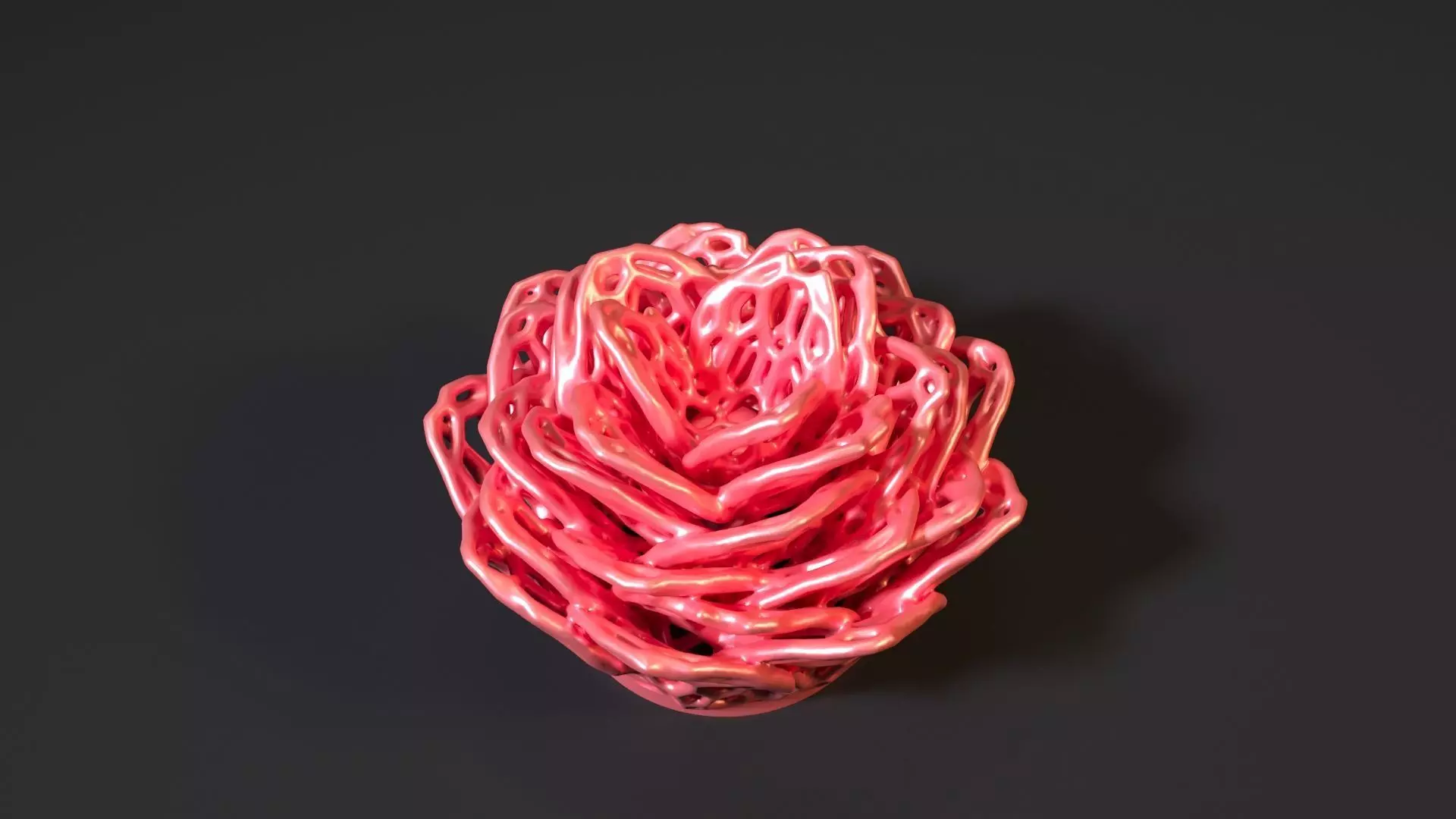 Rose voronoi 3D print model_0