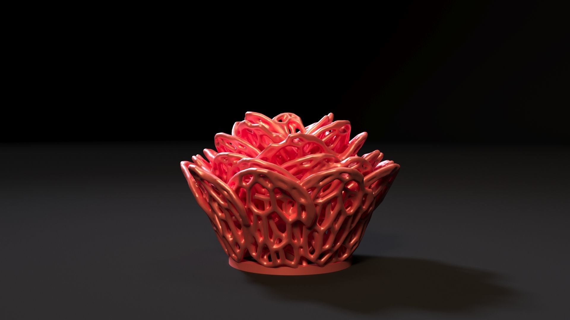 Rose voronoi 3D print model_2