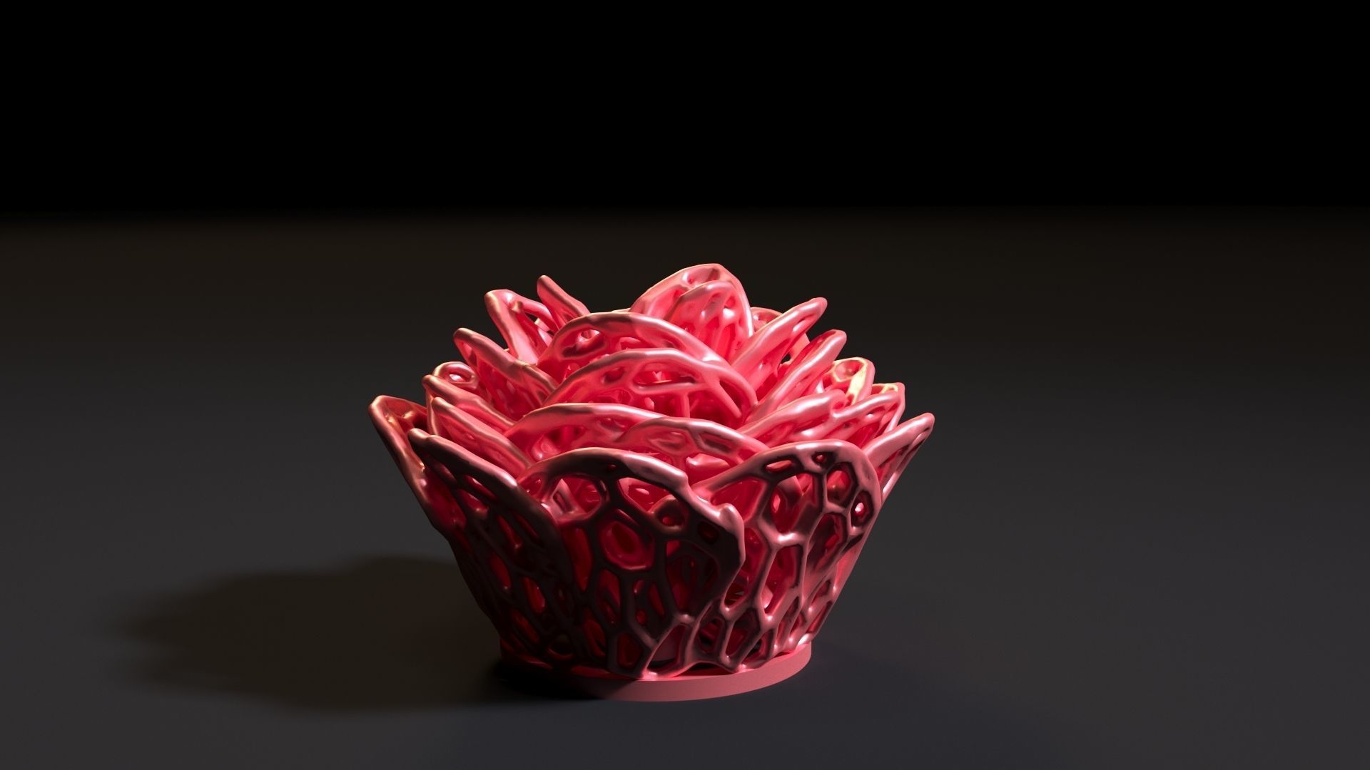 Rose voronoi 3D print model_5