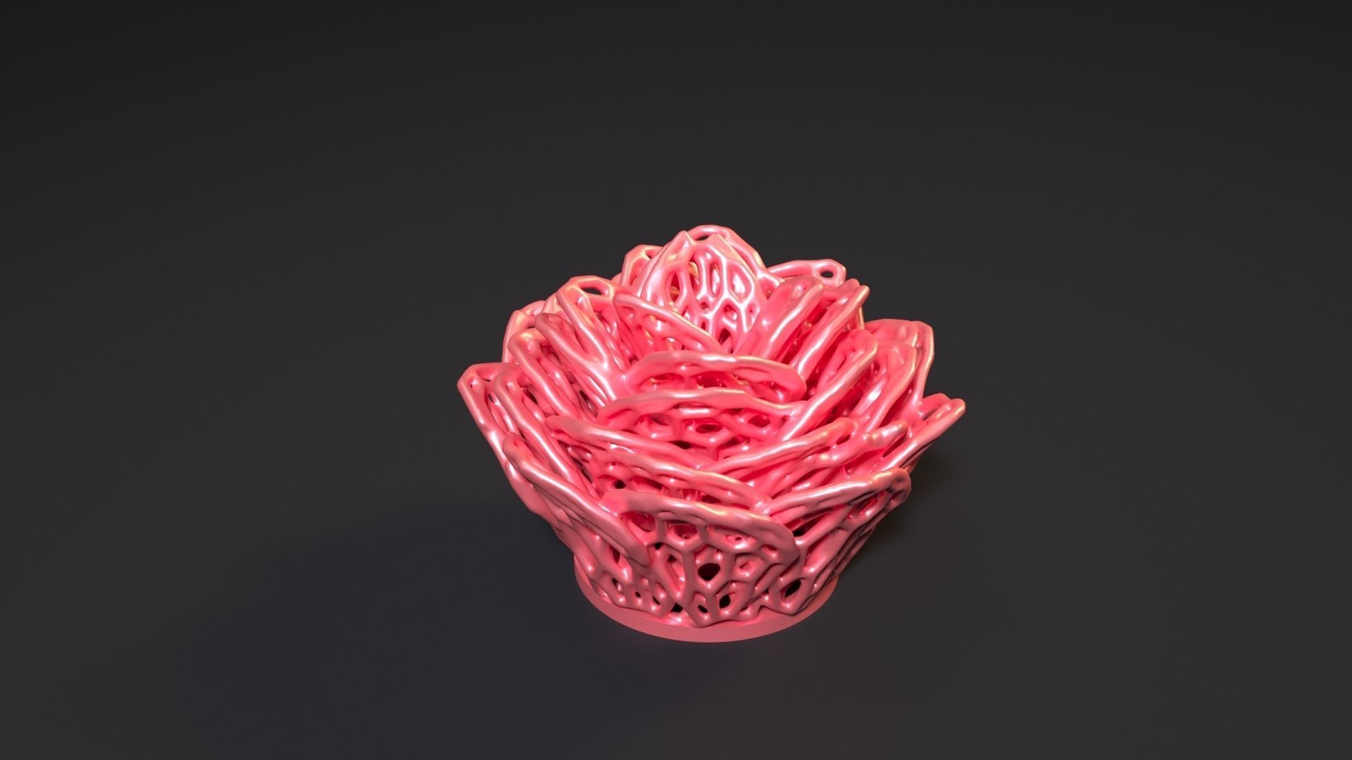 Rose voronoi 3D print model_7