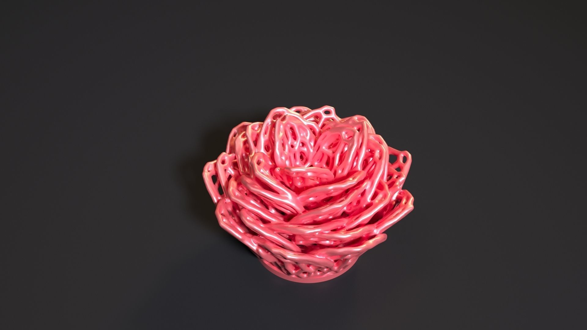 Rose voronoi 3D print model_6
