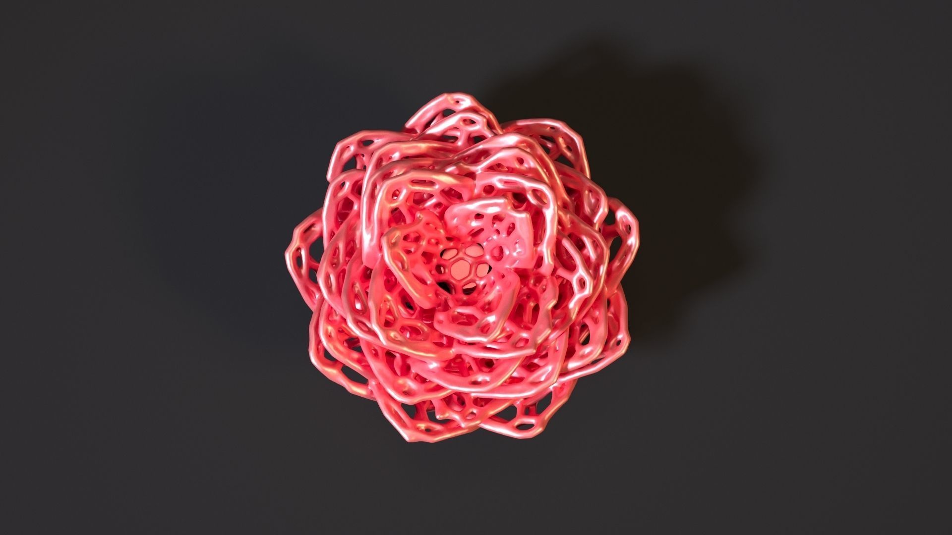 Rose voronoi 3D print model_8