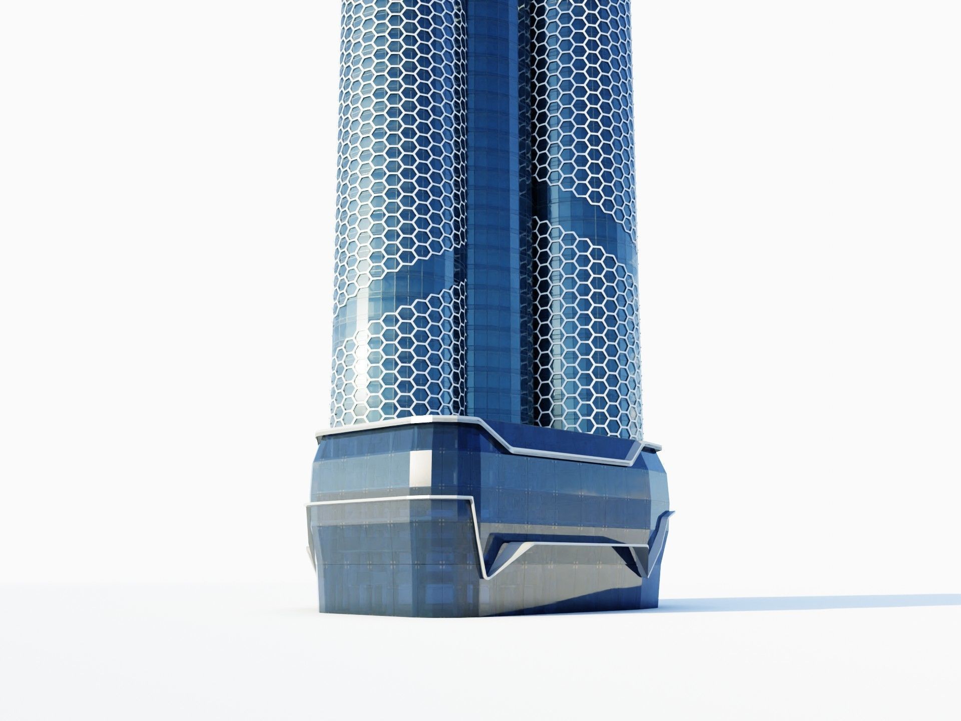 QIMC tower - Qatar doha Low-poly 3D model_5