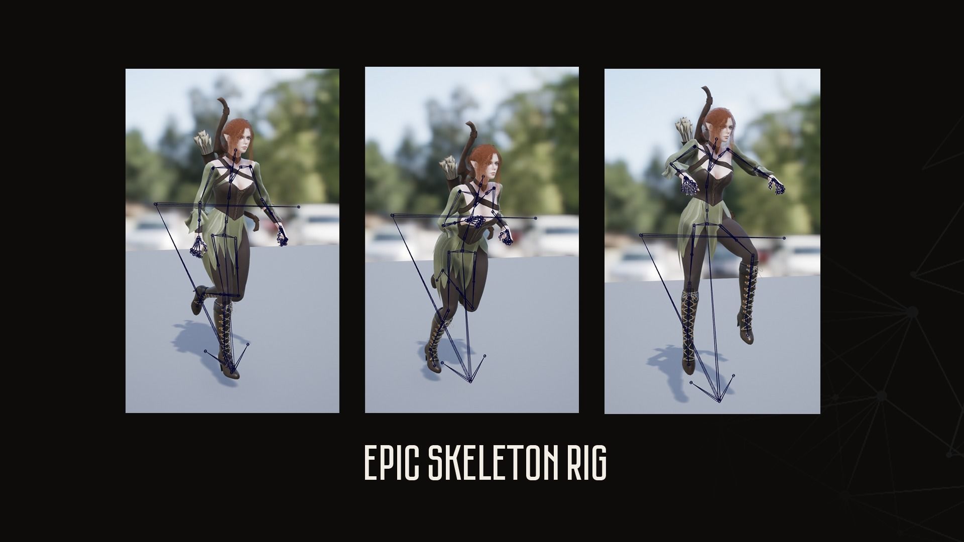 Elf Archer - Game Ready Low-poly 3D model_10