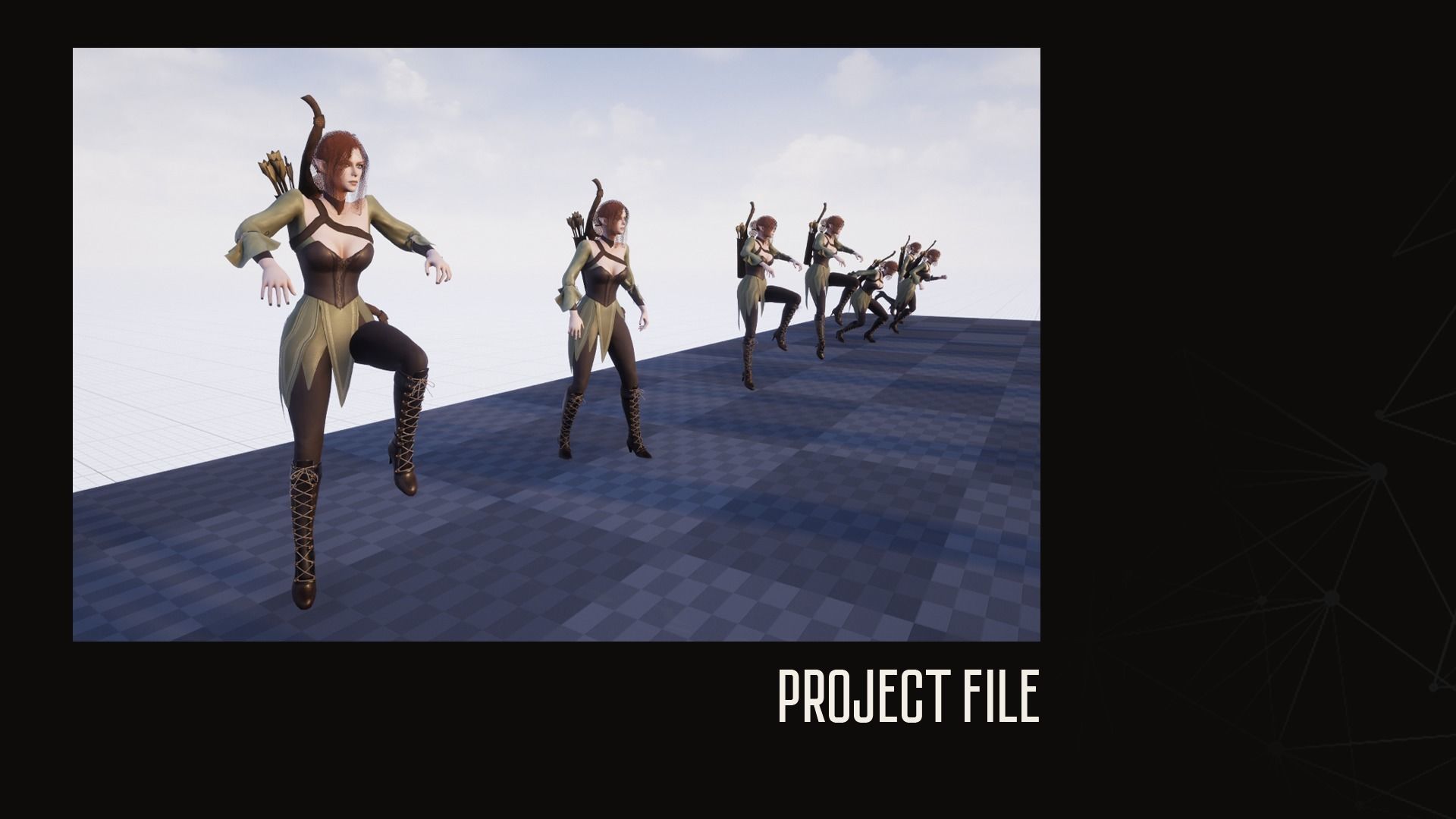 Elf Archer - Game Ready Low-poly 3D model_18