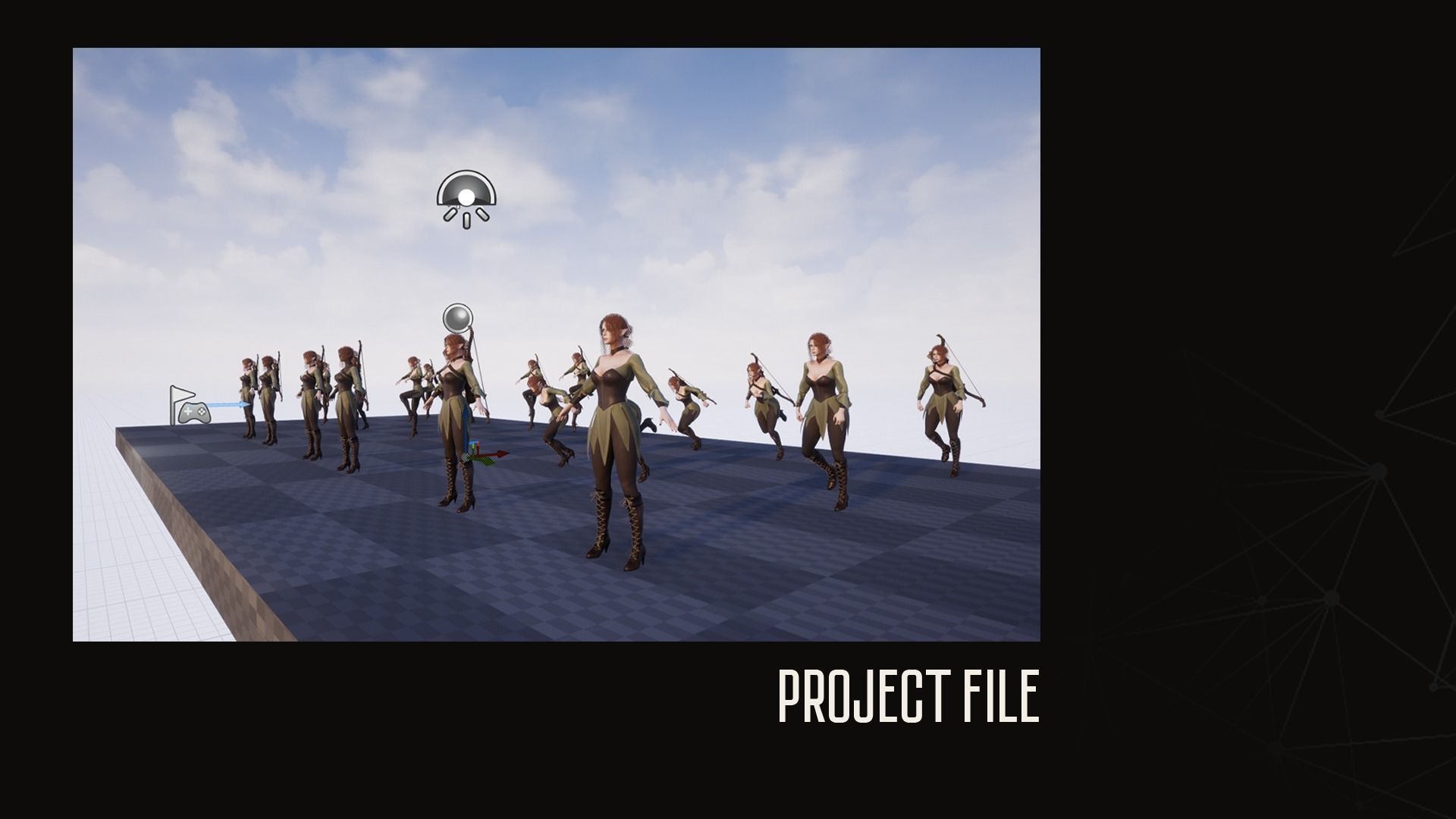 Elf Archer - Game Ready Low-poly 3D model_20