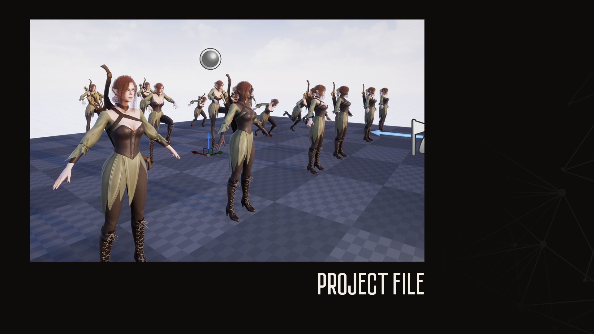 Elf Archer - Game Ready Low-poly 3D model_19