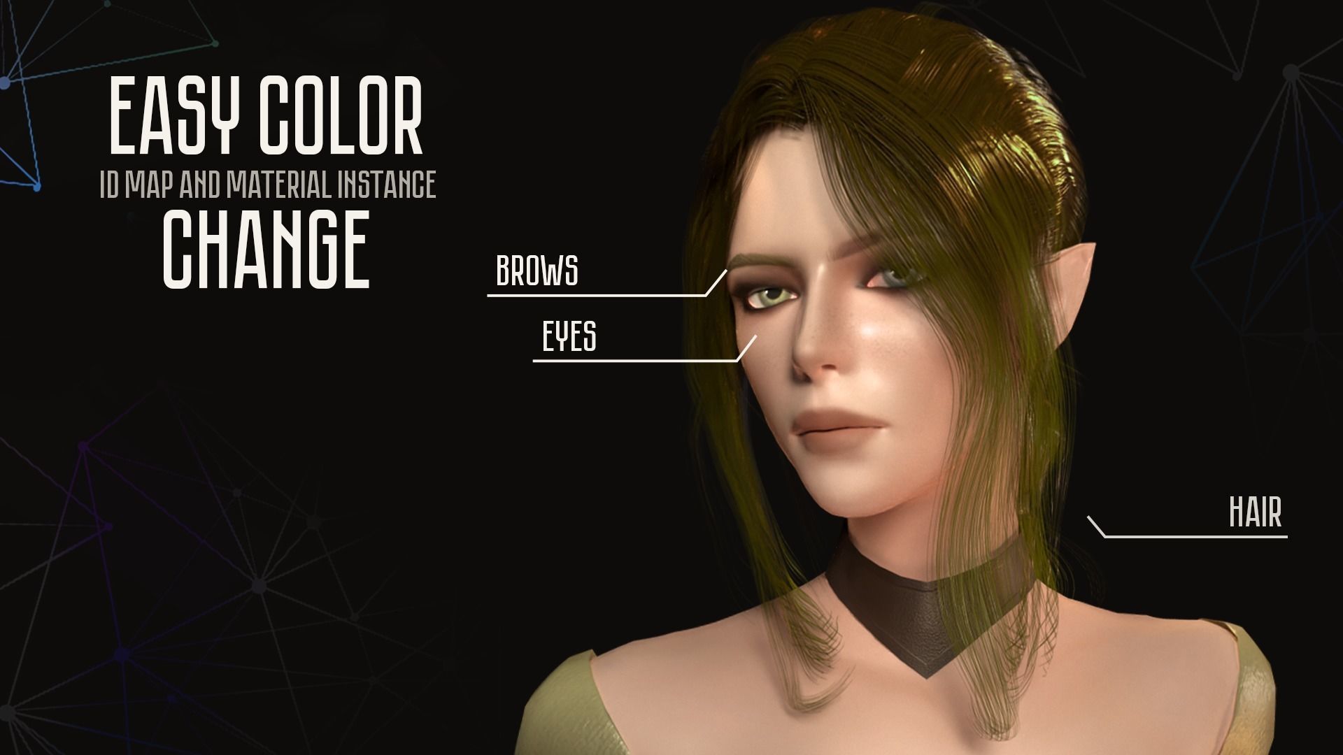 Elf Archer - Game Ready Low-poly 3D model_8