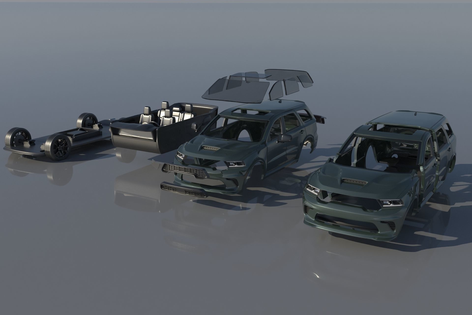 Dodge Durango SRT  3D print model_9