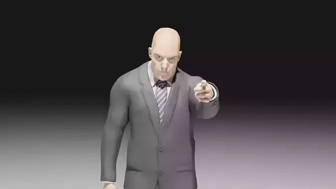 Realistic Male Character for films and games Low-poly 3D model